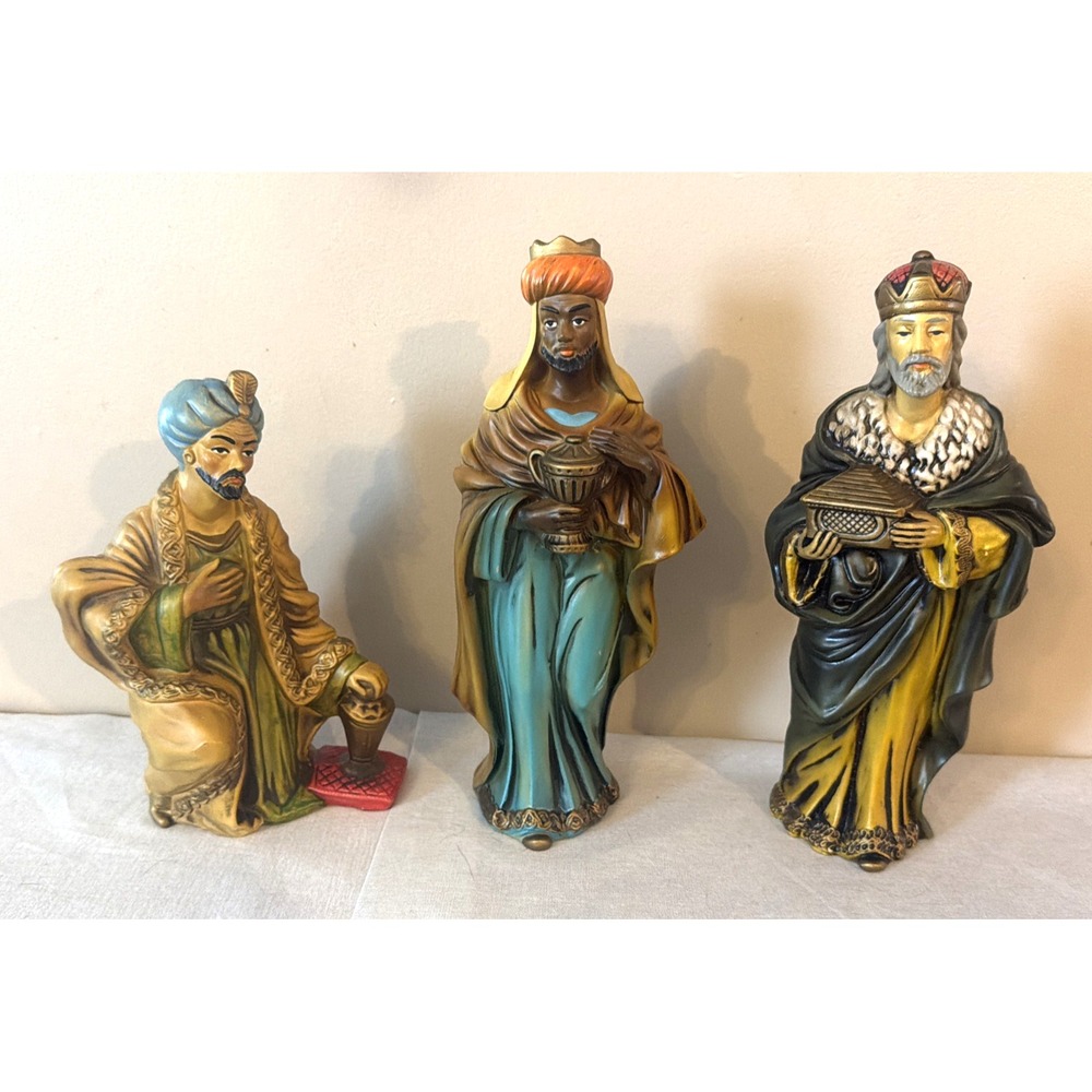 Set Of 3 Vintage Nativity Wise Men - 9" and 11" Parma by AAI - Made in Japan EUC